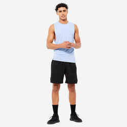 Men's Breathable Zip Pocket Cross Training Performance Shorts - Black