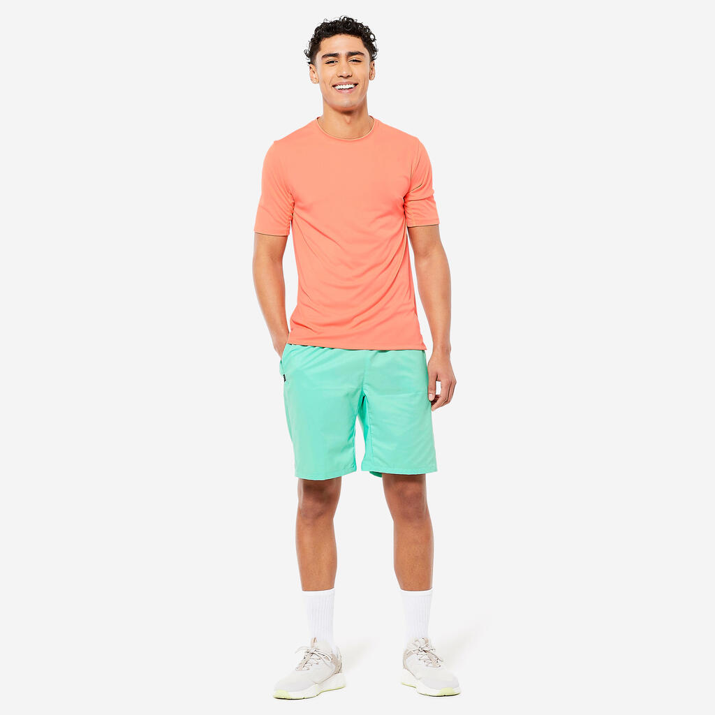 Short de fitness avec poches zipées homme, bleu marine