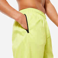 Men's Zip-Pocket Breathable Essential Fitness Shorts - Yellow