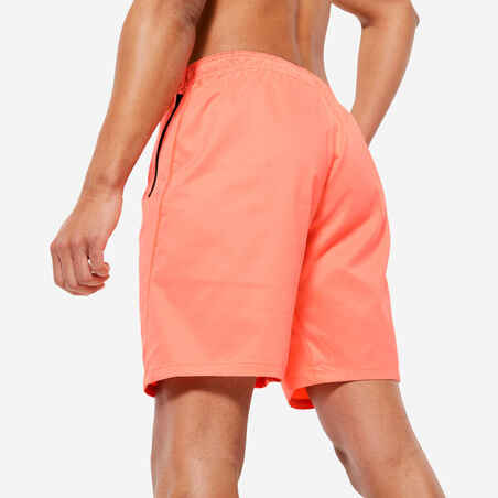 Vyriški orui pralaidūs kūno rengybos šortai su užtraukiama kišene, oranžiniai