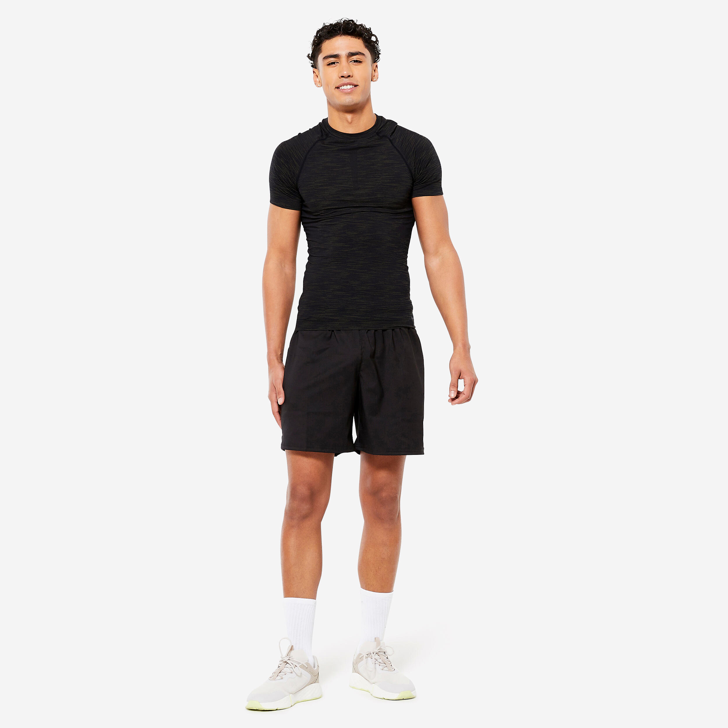 Men Sports Gym Compression T-Shirt - Black