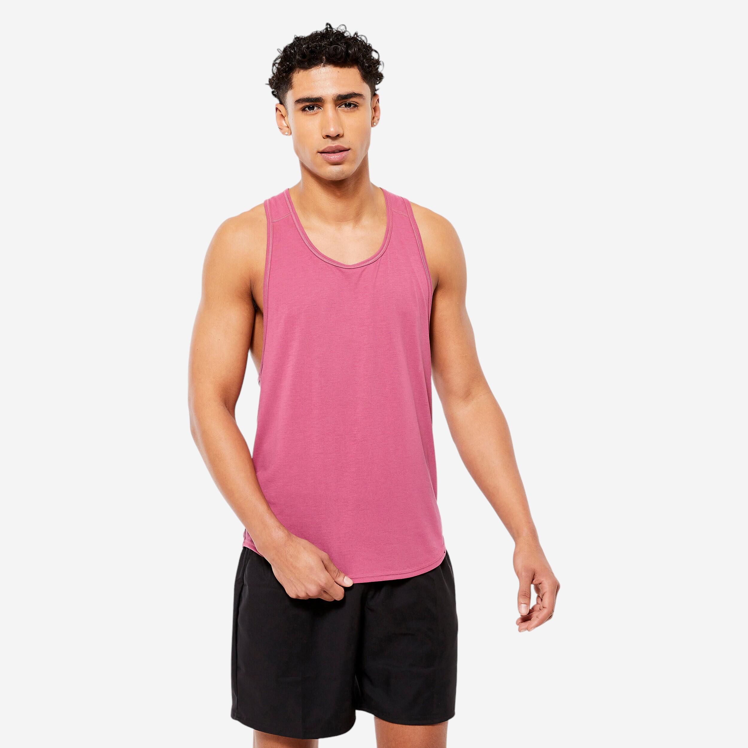 Domyos - Débardeur Stringer De Musculation Performance Respirant Homme - Rose - Débardeur - Panoplies Training Adultes - Rose - 38 S - Decathlon