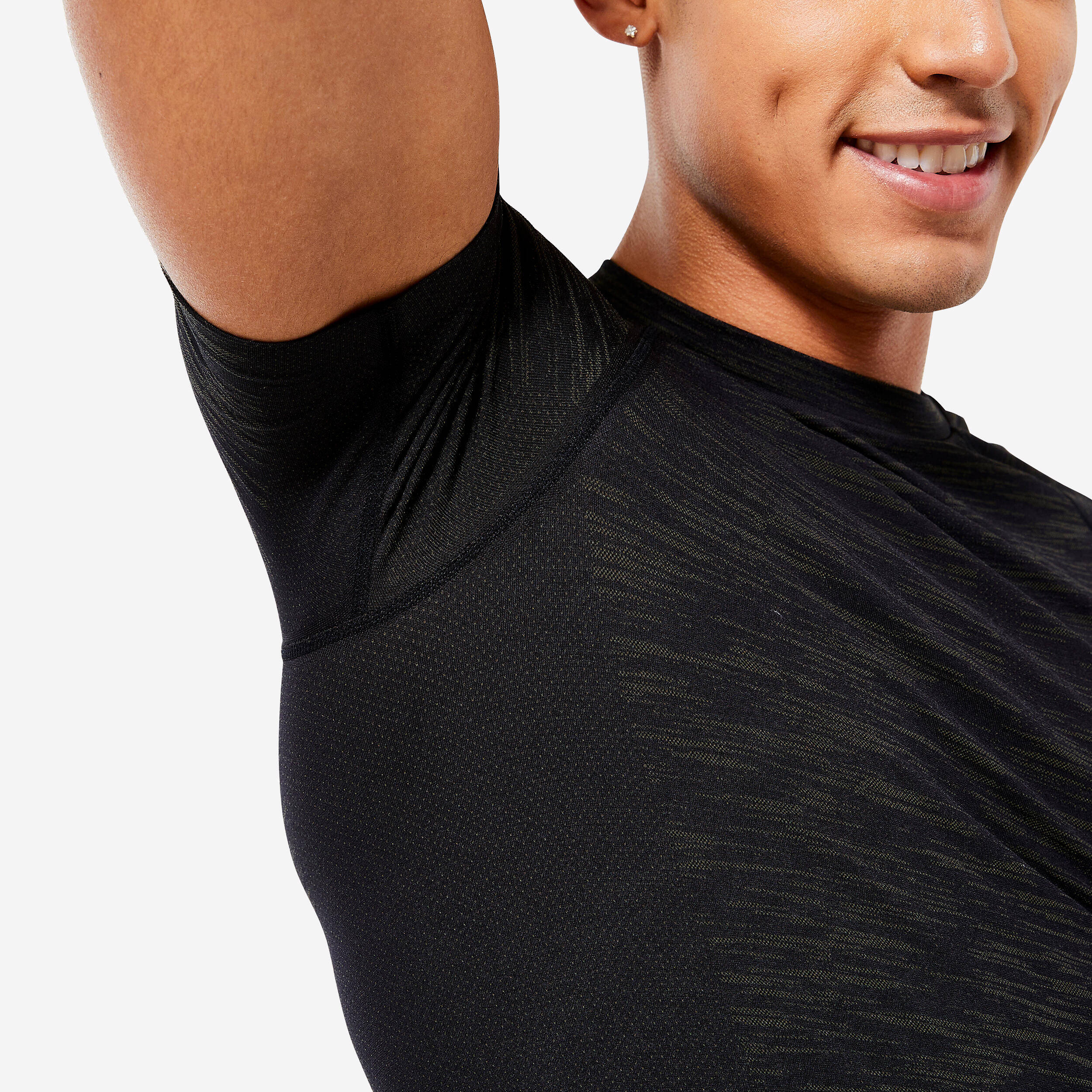 Men Sports Gym Compression T-Shirt - Black -  5