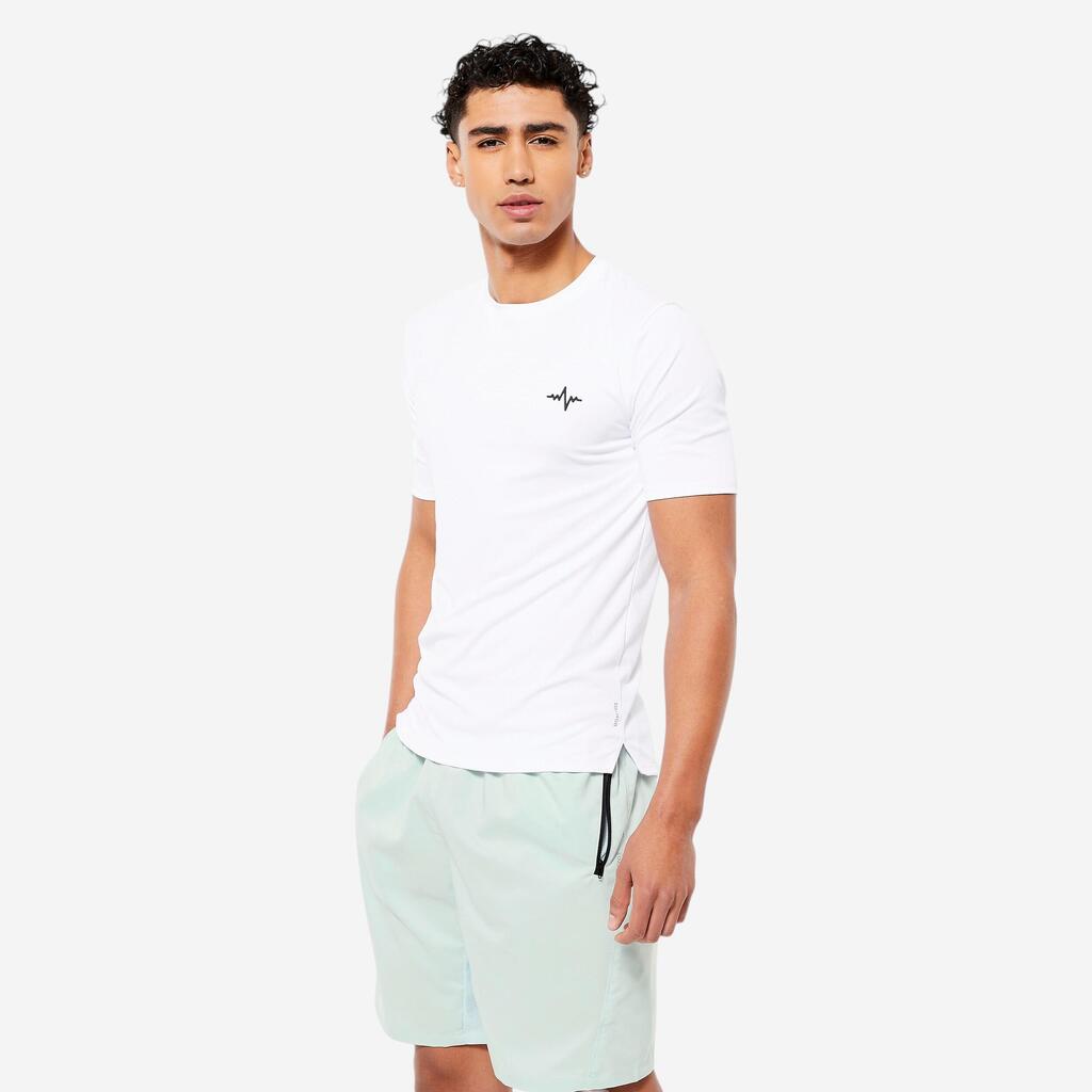 Men's Short-Sleeved Crew Neck Breathable Fitness T-Shirt - Purple