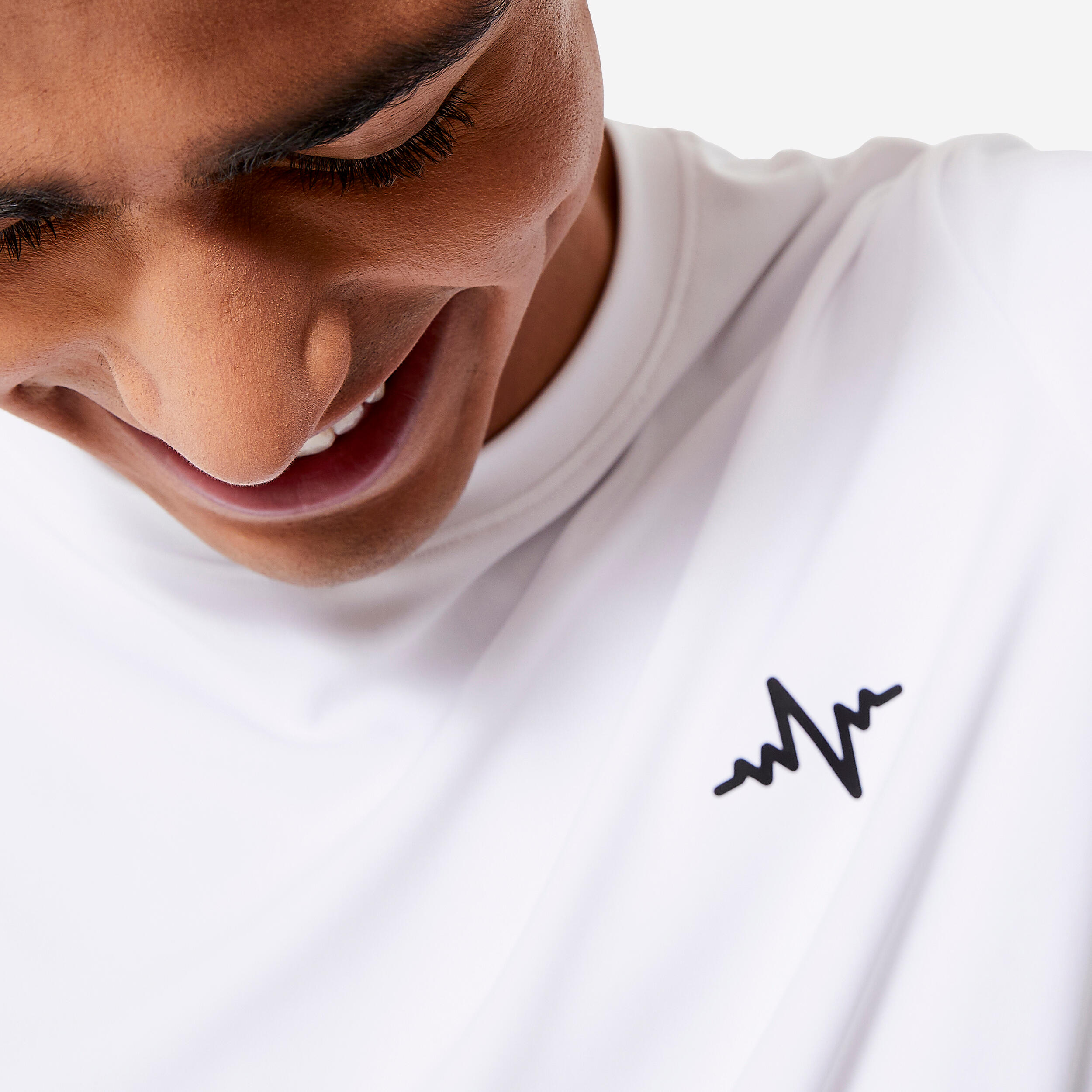 Segunda vida - Camiseta Fitness Hombre Blanco Ultra Manga Corta Cuello Redond... 6/6
