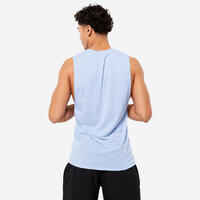 Men's Cross Training Crew Neck Slim-Fit Soft Breathable Tank Top - Blue