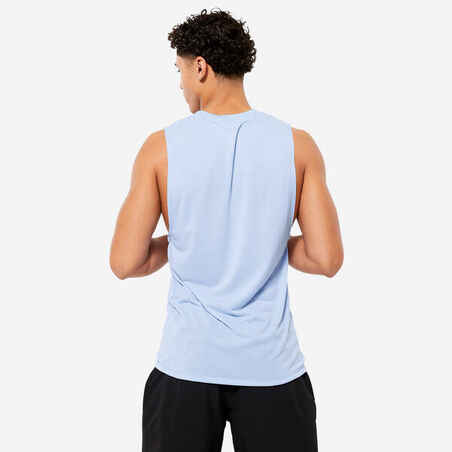 Men's Cross Training Crew Neck Slim-Fit Soft Breathable Tank Top - Blue