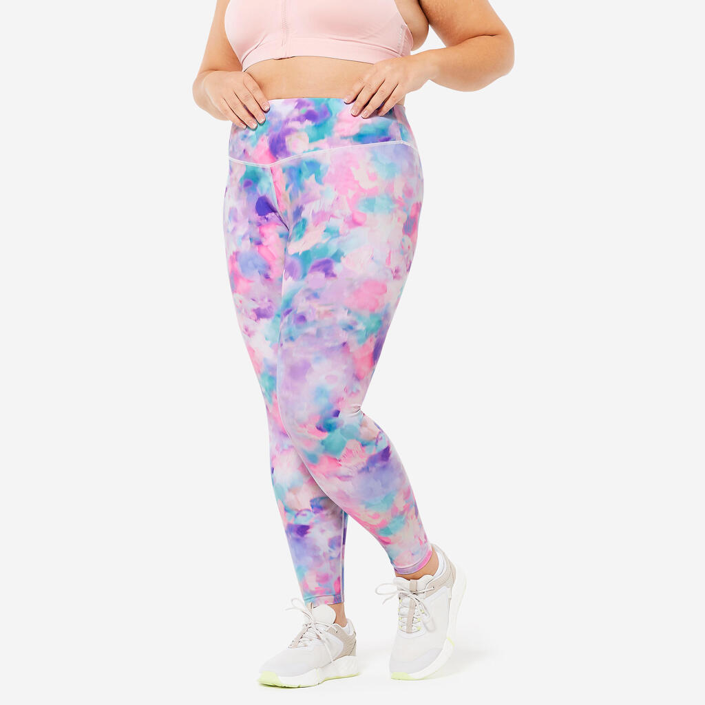 Women's Cardio Fitness High-Waisted Plus-Sized Leggings - Print