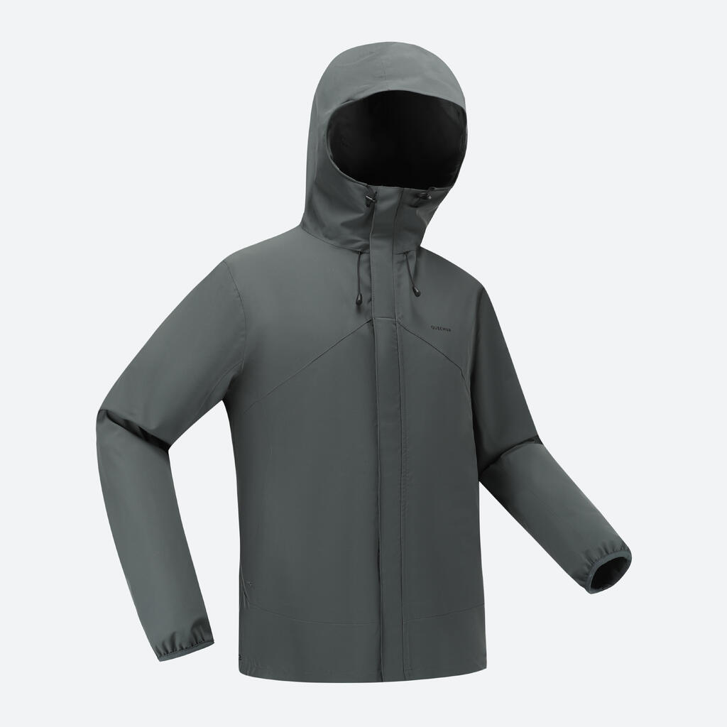 Veste de randonnée imperméable et légère homme, MH100 vert
