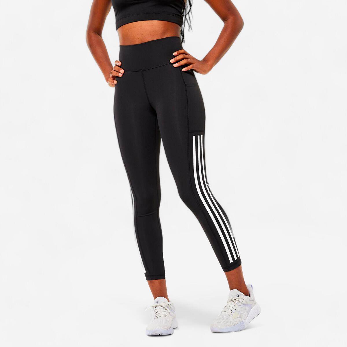 Legging de fitness cardio femme, noir