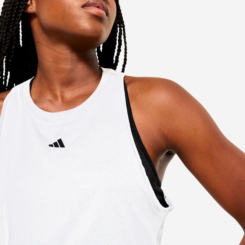 Koszulka na ramiączka treningowa fitness cardio damska ADIDAS
