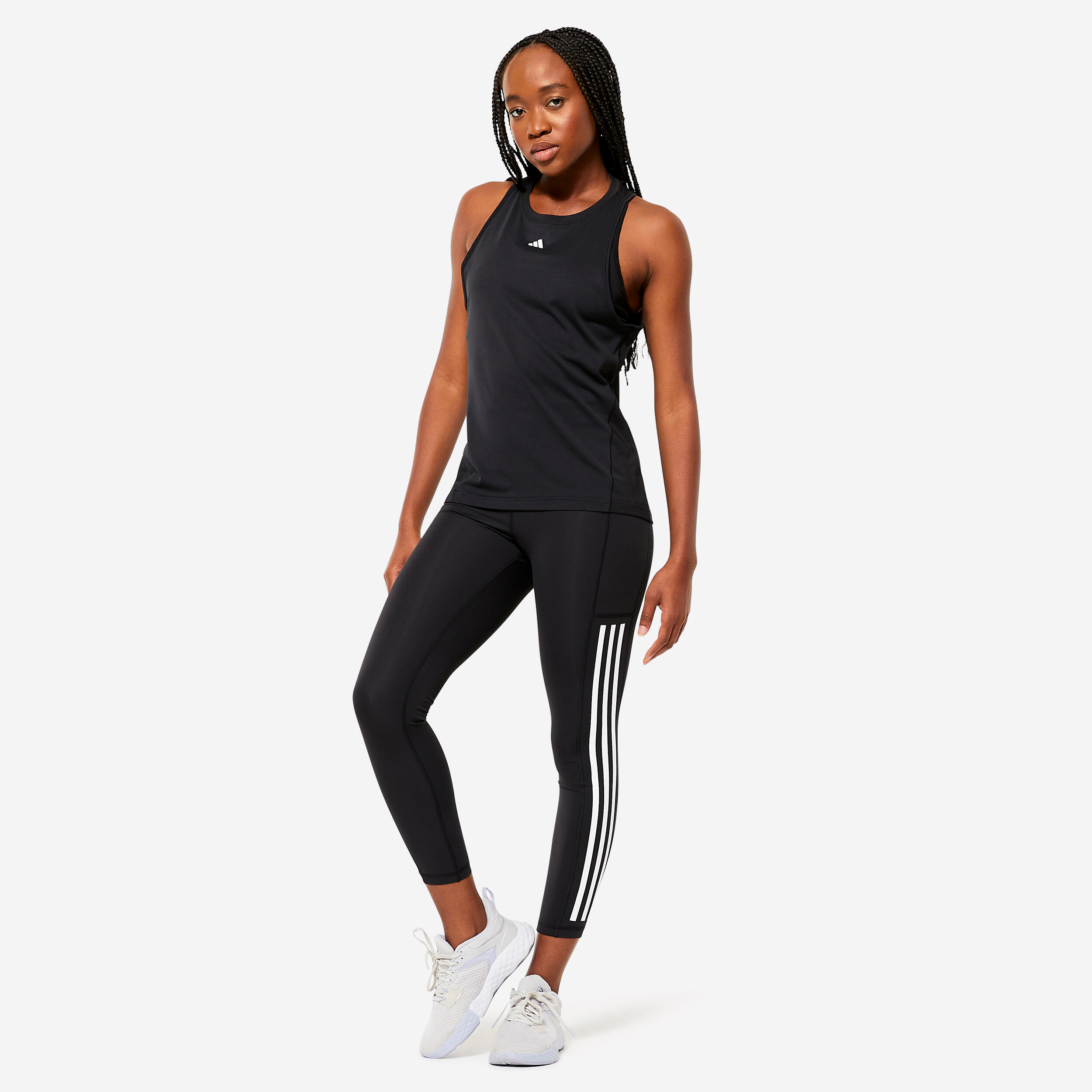 DEBARDEUR DE FITNESS CARDIO ADIDAS FEMME NOIR 2/5