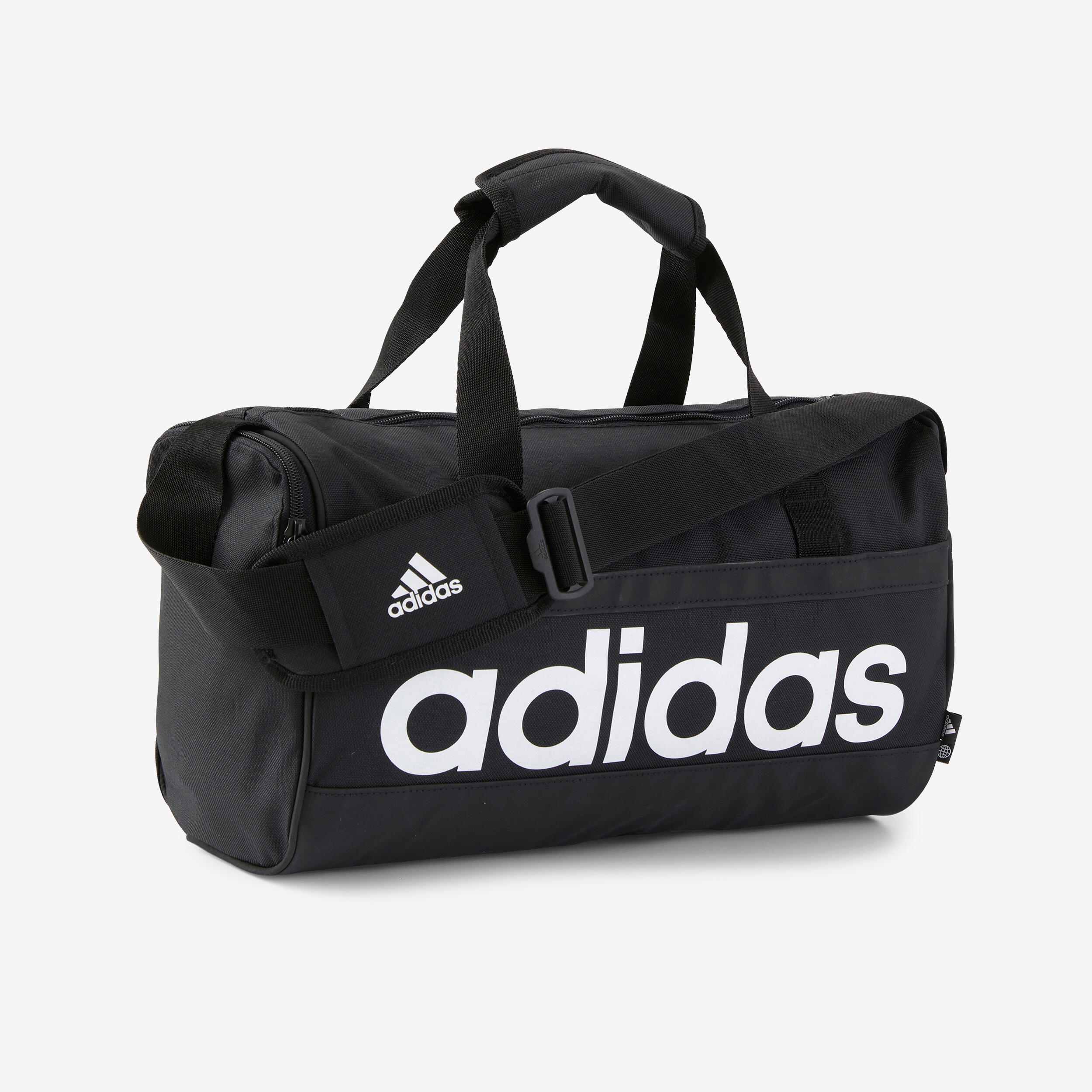 Borsa sportiva 14L, Linear Duffel XS bianco e nero