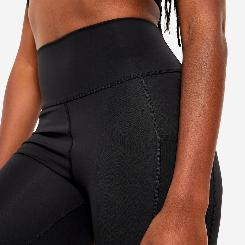 Legging de fitness cardio femme, noir