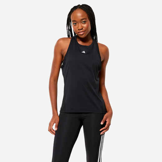 
      Majica bez rukava za fitnes ženska crna
  