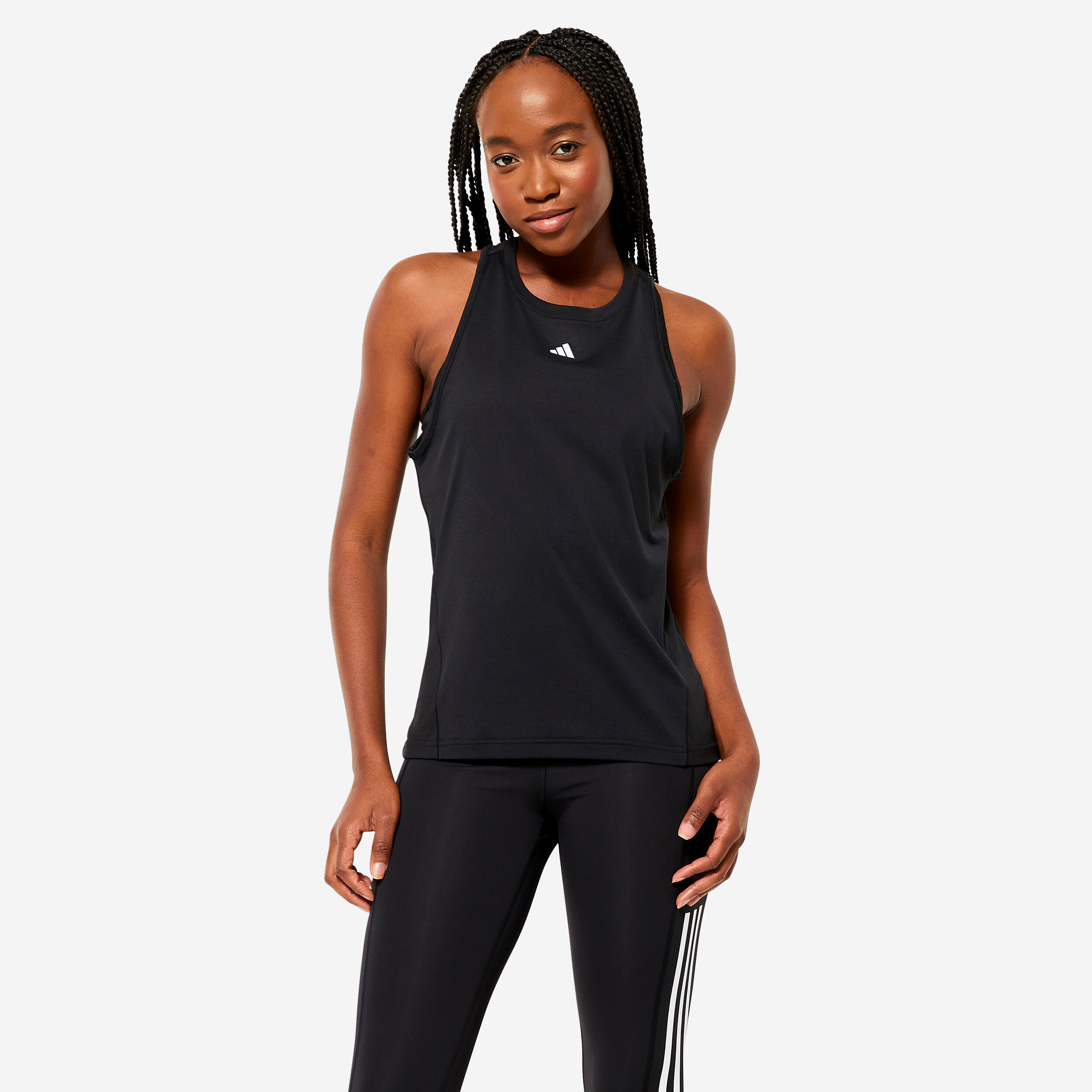 Adidas - Debardeur De Fitness Cardio Adidas Femme Noir - Débardeur - Panoplies Training Adultes - - 44l - Decathlon
