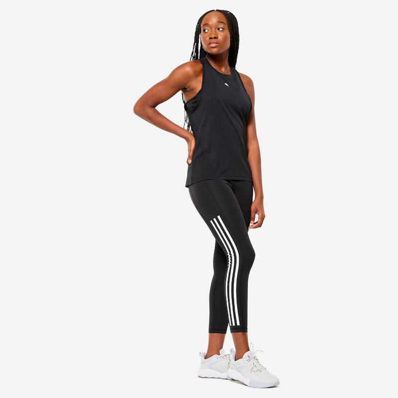 Legging de fitness cardio femme, noir