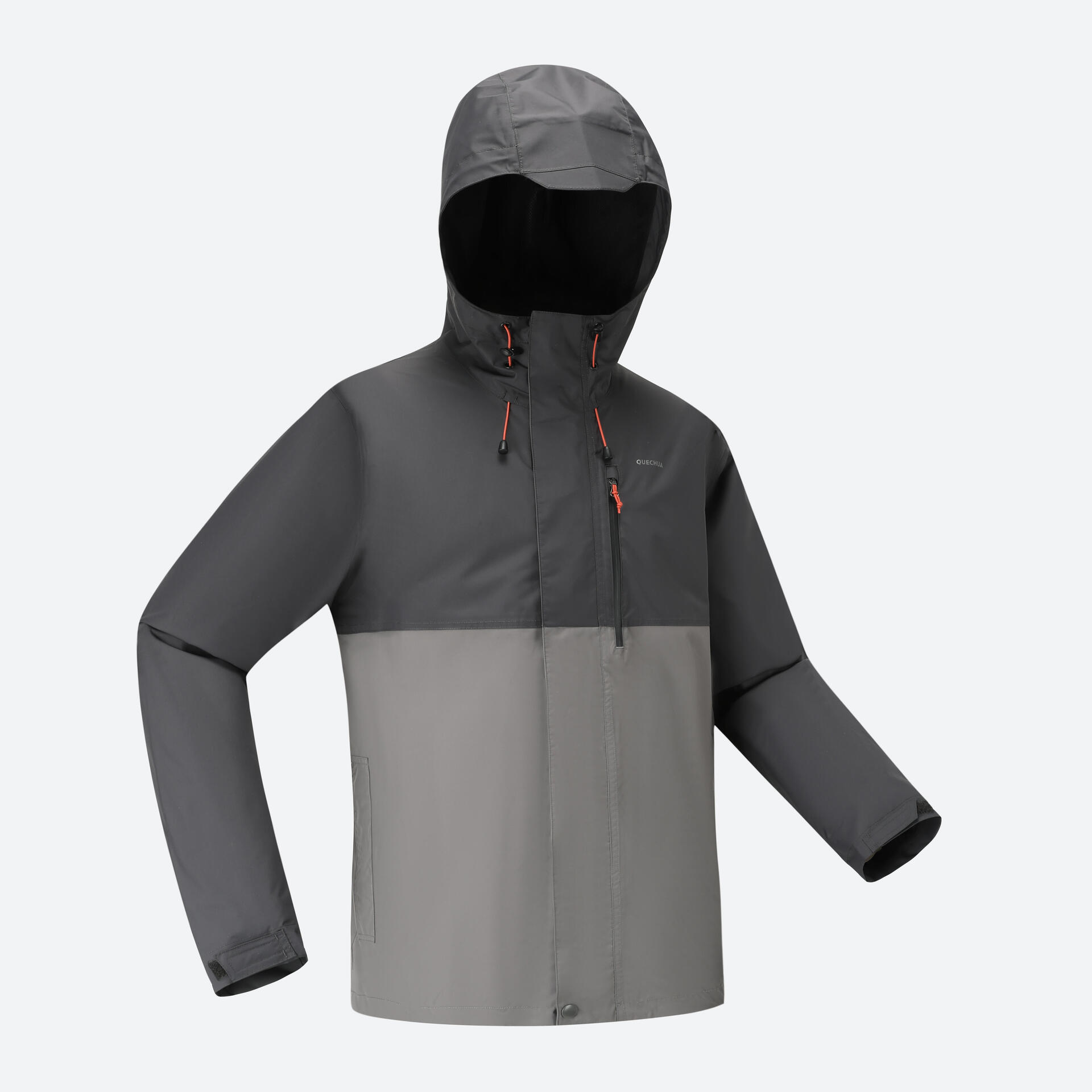 Men's Waterproof Nature Hiking Jacket - NH500 CLASSIC - Carbon Grey