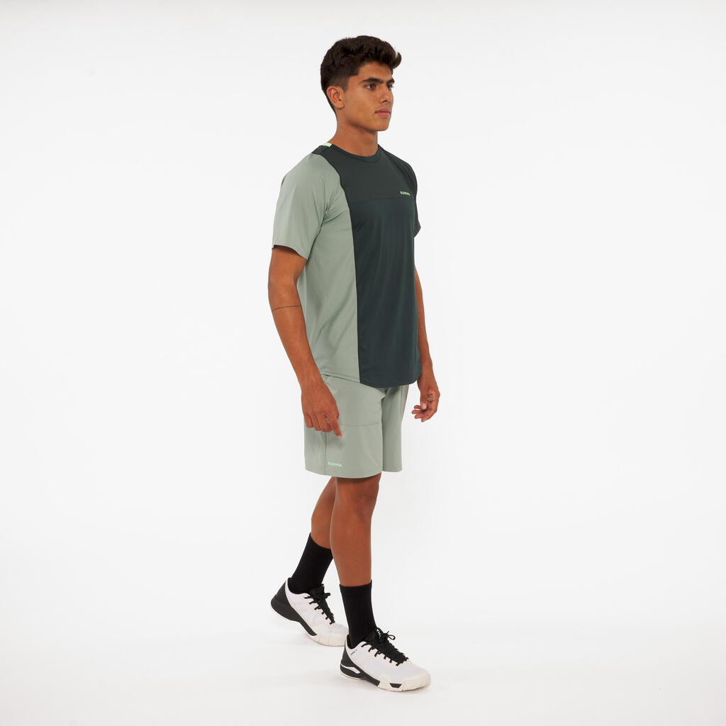 T-shirt de padel manches courtes respirant Homme - Dry Bleu