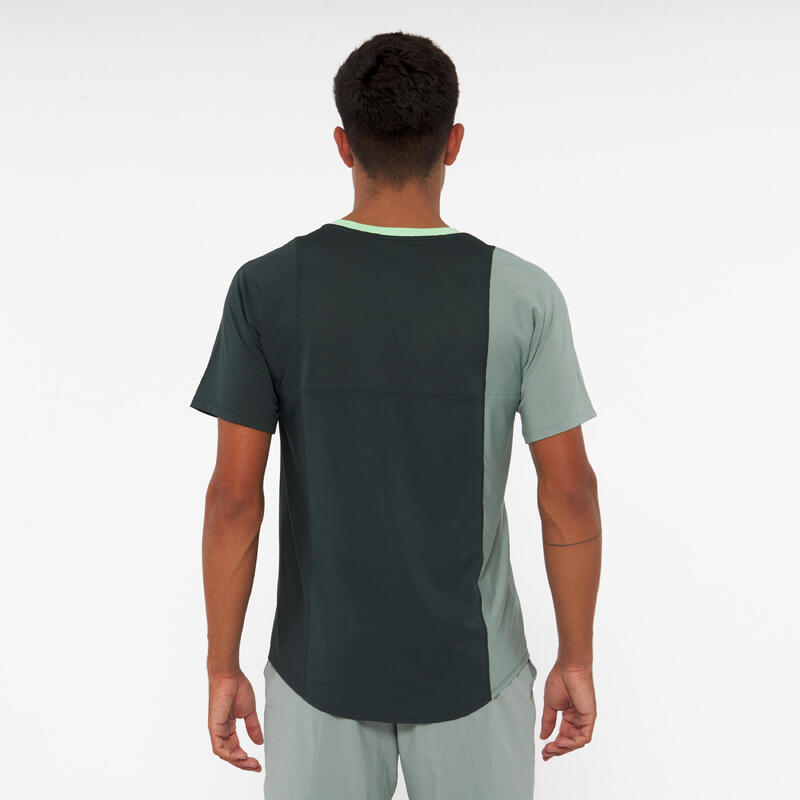 T-shirt de padel manches courtes respirant Homme - Dry vert