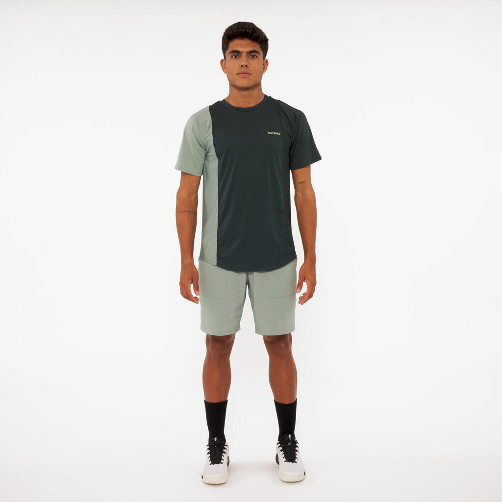 T-shirt de padel manches courtes respirant Homme - Dry Bleu