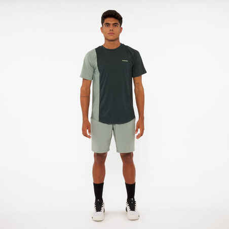 Camiseta de pádel de manga corta transpirable Hombre - Dry verde