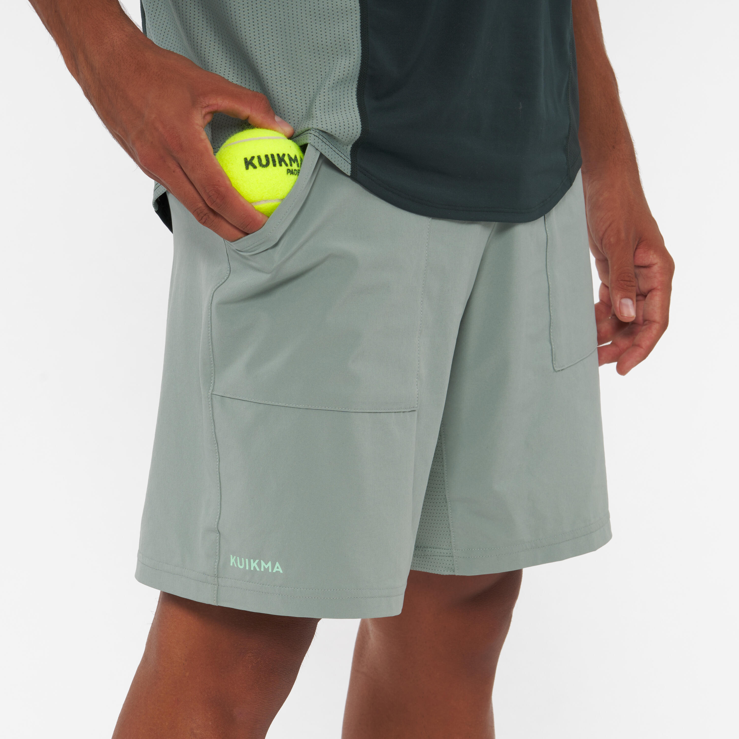 Men's Padel Breathable Shorts Dry - Green 2/6