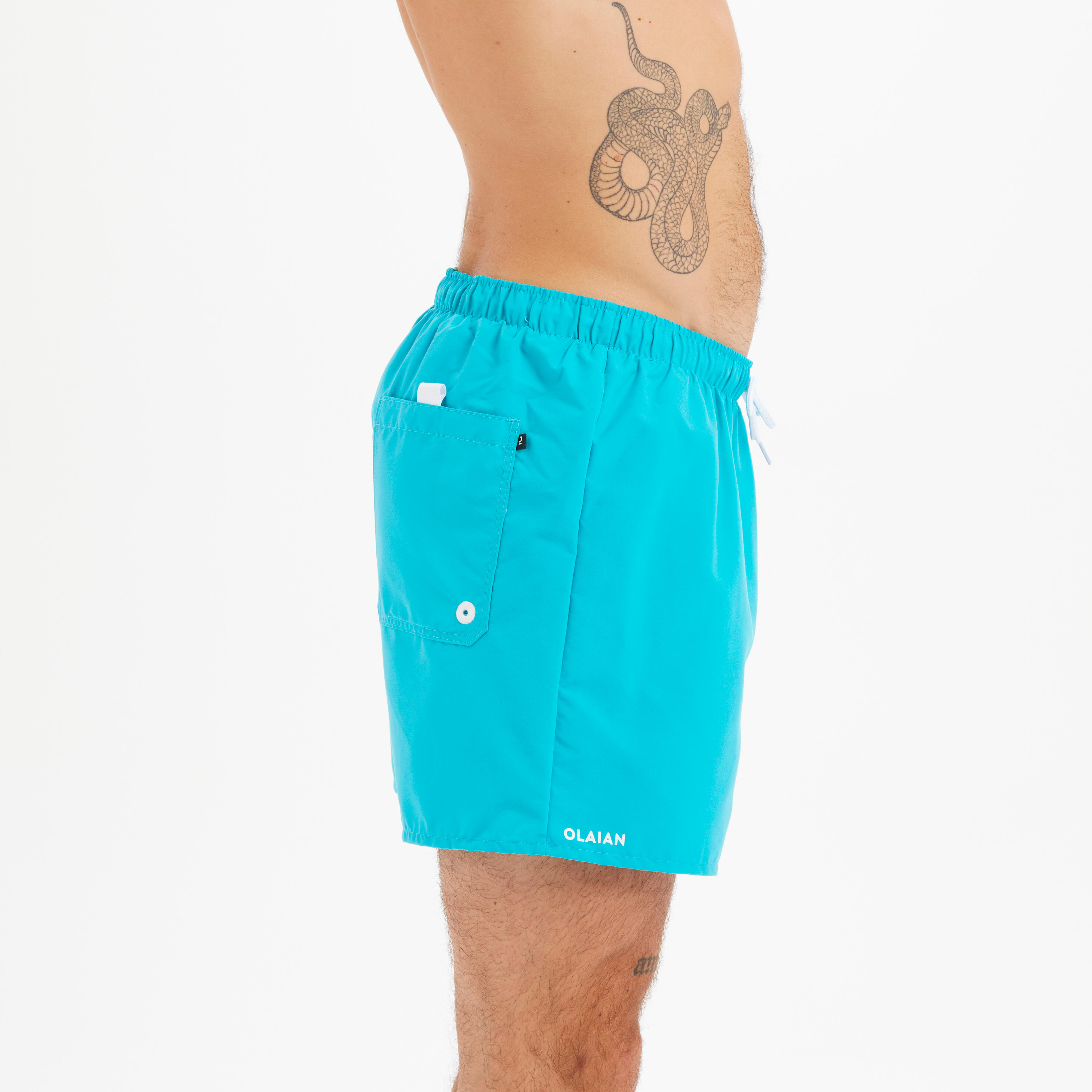 DECATHLON Boardové šortky Hendaia NT tyrkysové M · záber 4