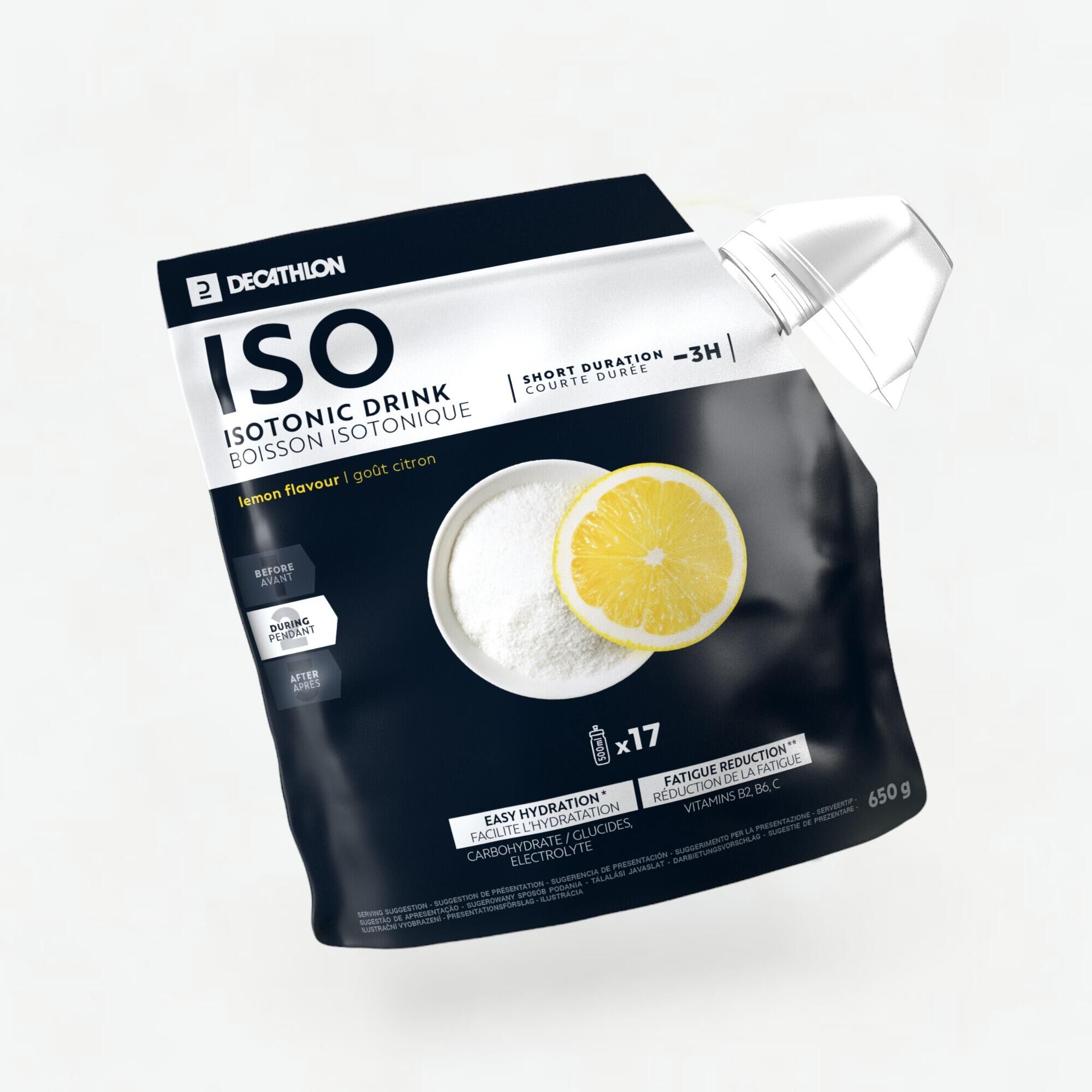 DECATHLON ISO Isotonic Drink Powder 650g - Lemon