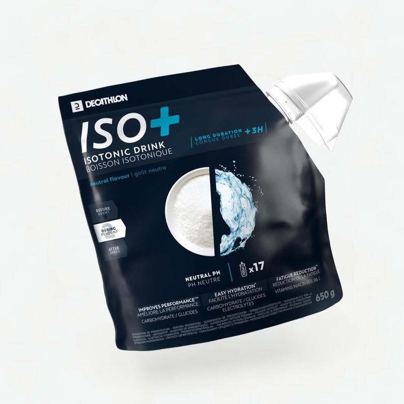 Poeder voor isotone sportdrank ISO+ smaakloos 650 g