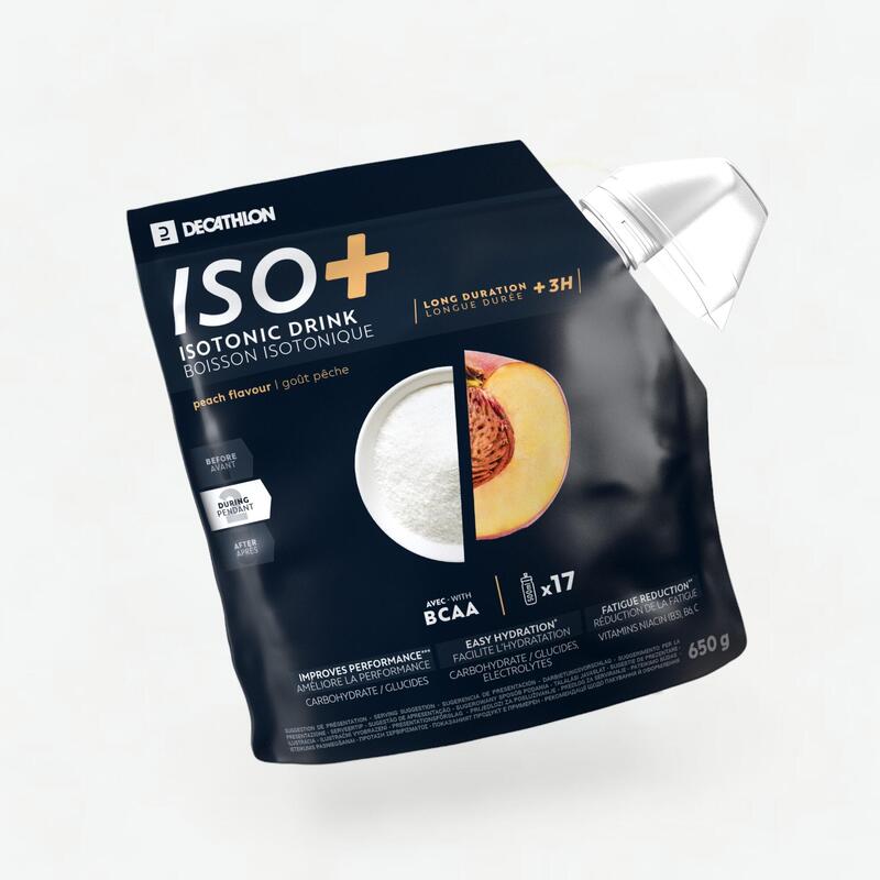 Isotonický nápoj v prášku ISO+ s broskvovou příchutí 650 g