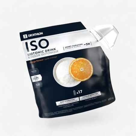 Izotoninio gėrimo milteliai „ISO“, 650 g, apelsinų skonio