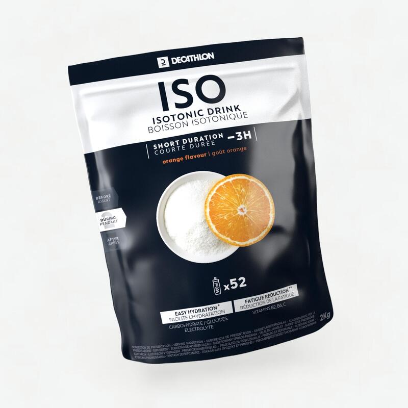 Poeder voor isotone sportdrank ISO sinaasappel 2 kg