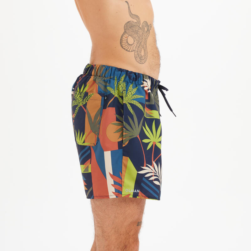 Boardshort voor heren 15" 100 evasion blauw