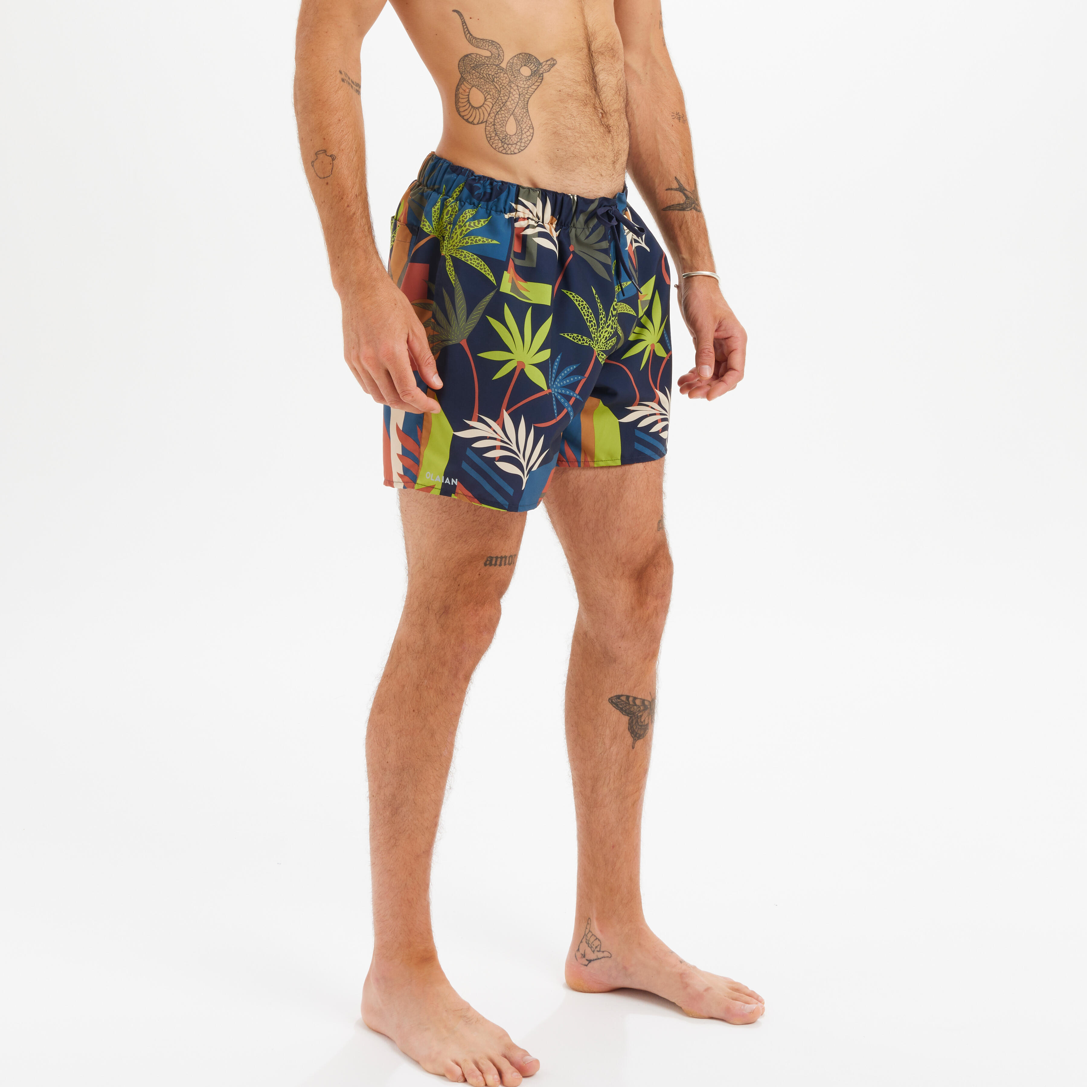 Boardshort surf 100 15" EVASION DARKBLUE