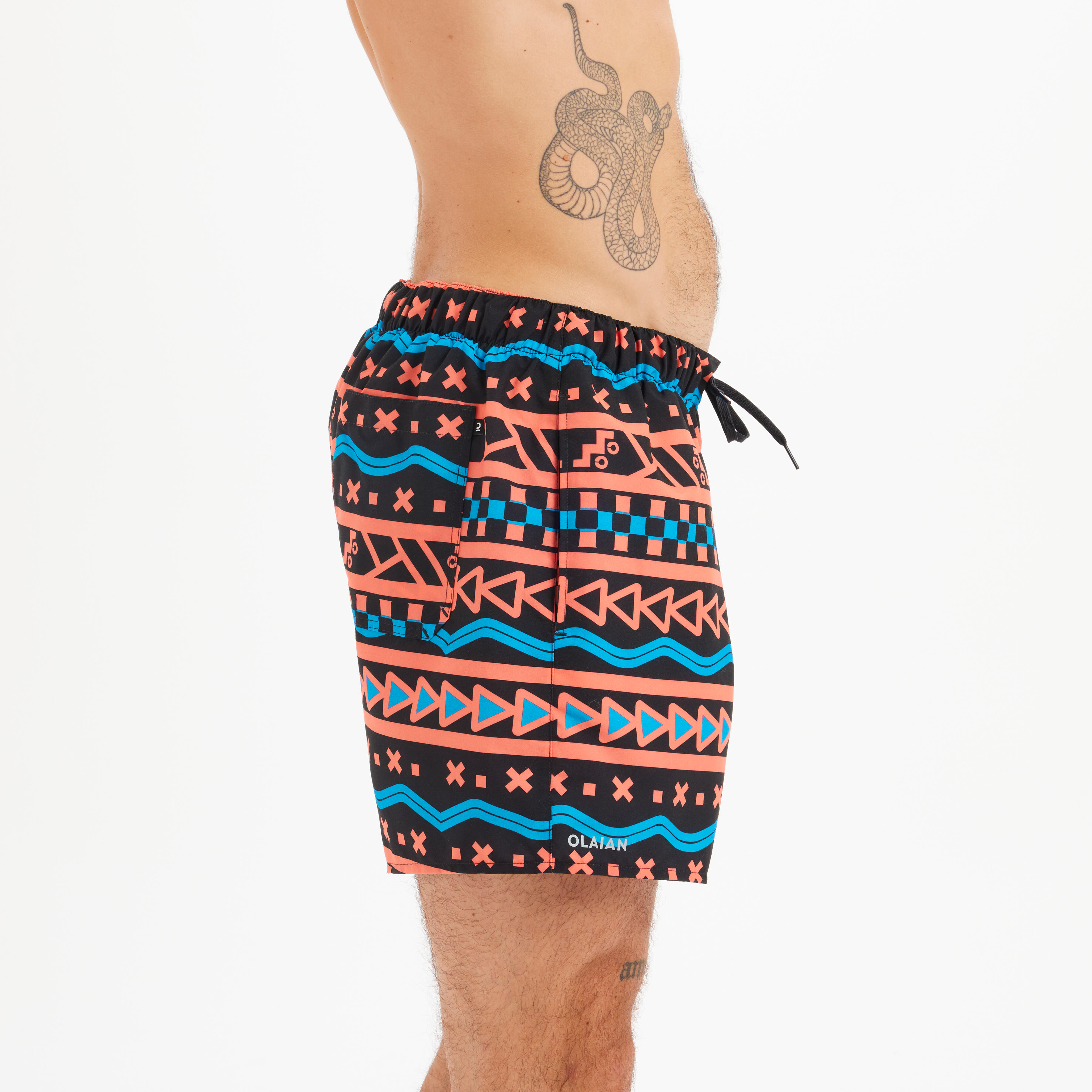 Boardshort surf 100 15" BAZARD ORANGE