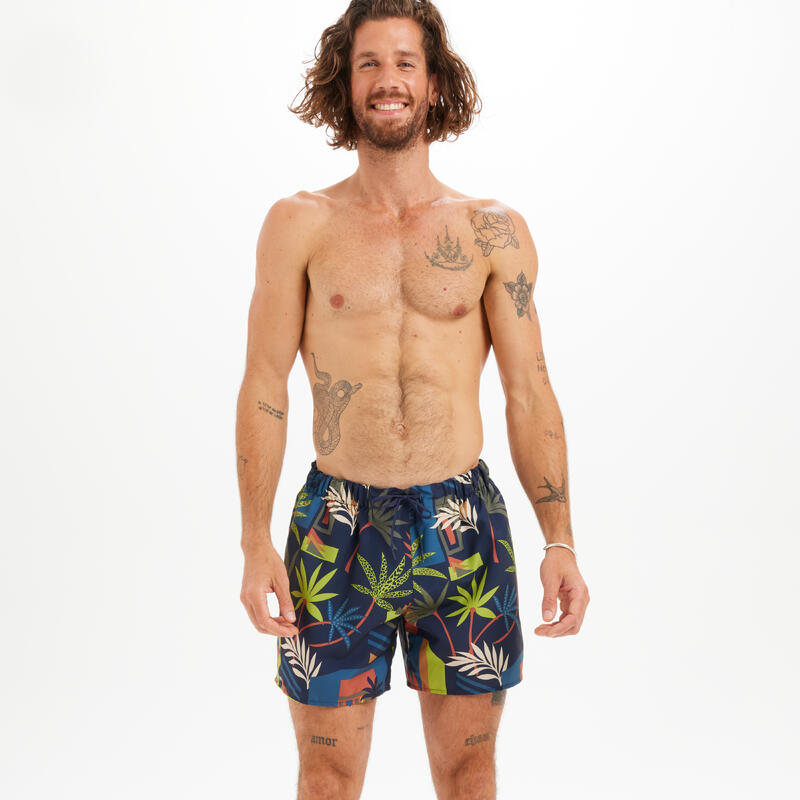 Boardshort voor heren 15" 100 evasion blauw