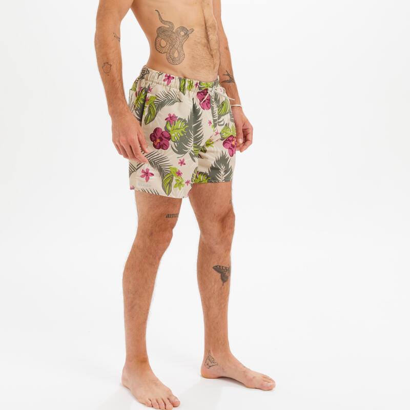 Surfboardshort voor heren 100 easy beige 15"