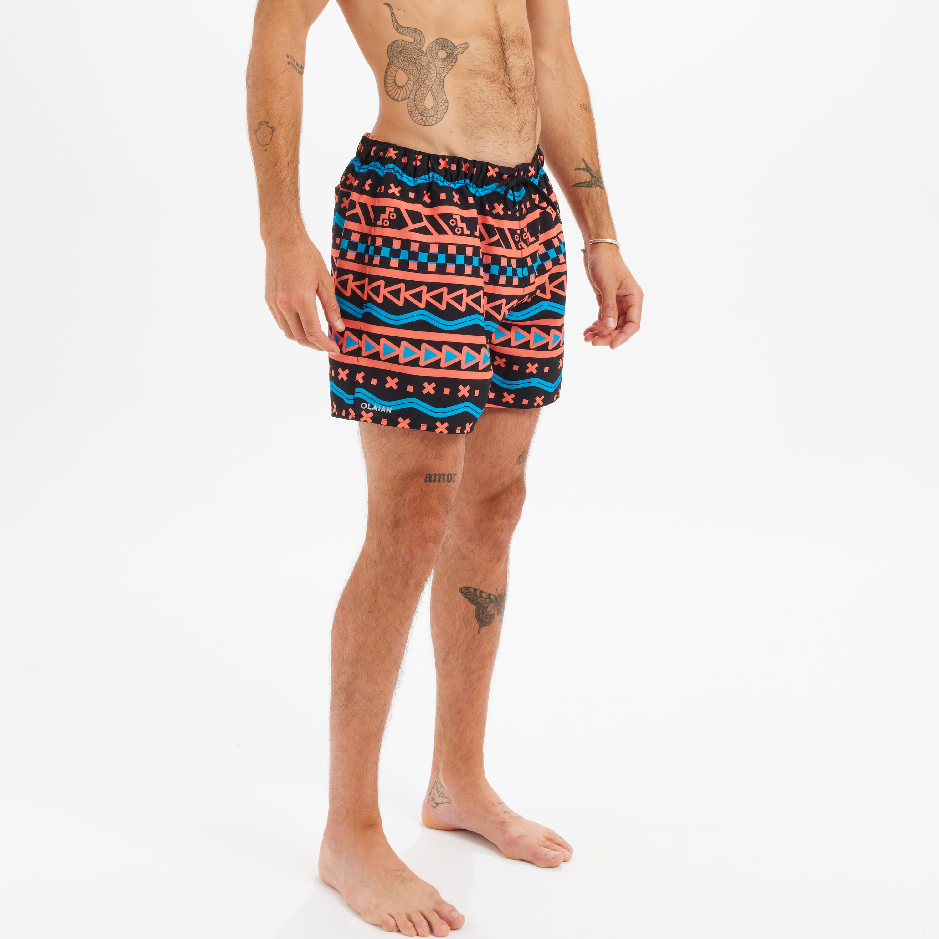 OLAIAN Costume mare uomo 100 BAZARD arancione