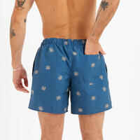 Men's swim shorts 15" - 100 cycas blue