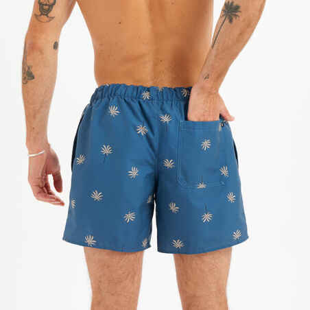 Men's swim shorts 15" - 100 cycas blue