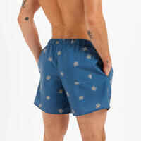 Men's swim shorts 15" - 100 cycas blue