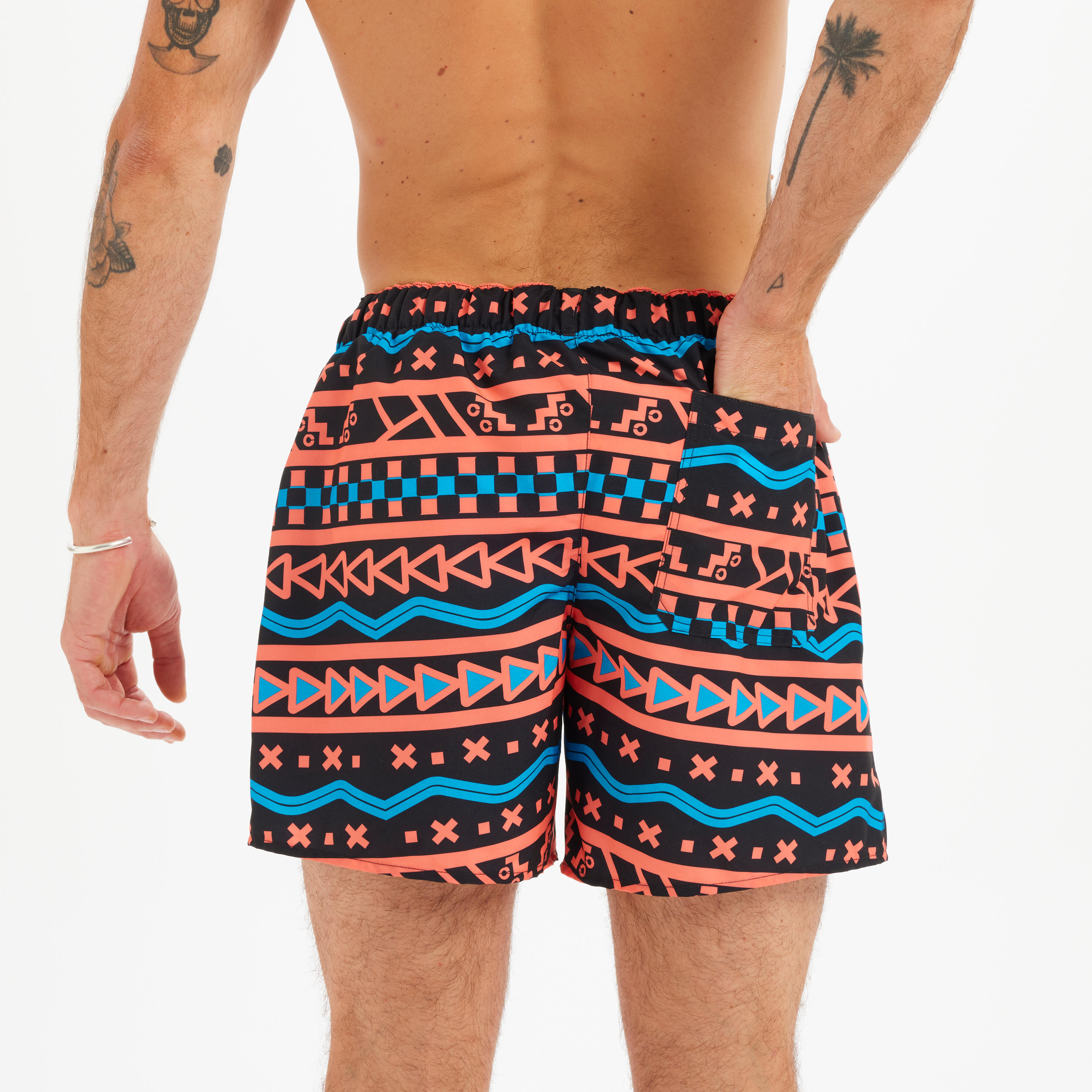 Boardshort surf 100 15" BAZARD ORANGE