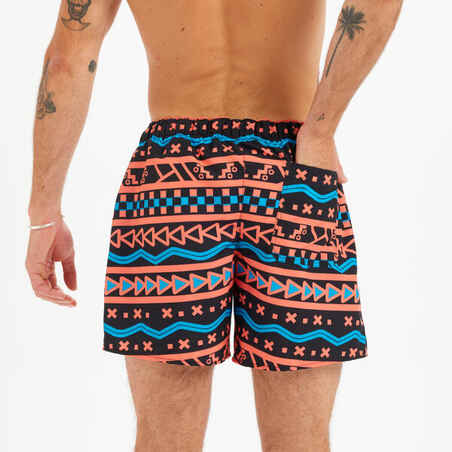 Men's Swim Shorts 15" -100 bazard Orange