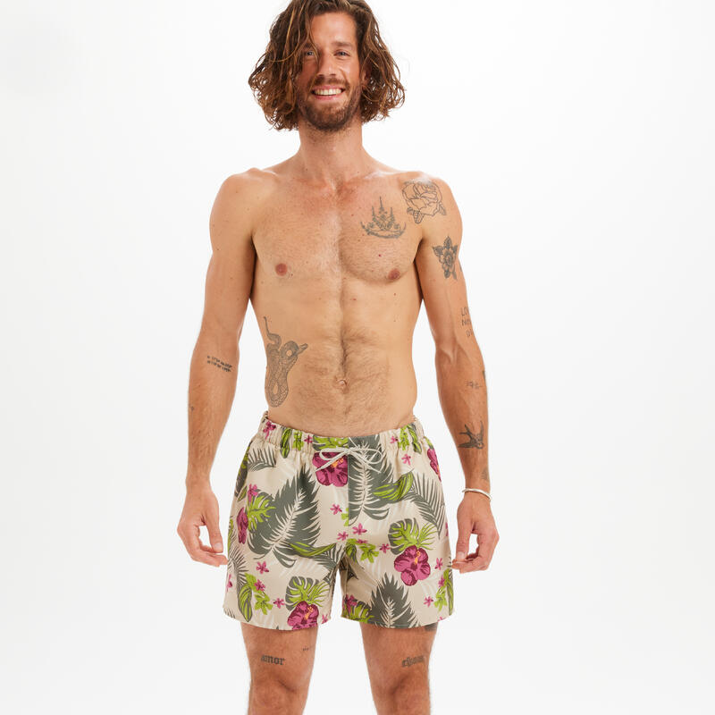 Surfboardshort voor heren 100 easy beige 15"