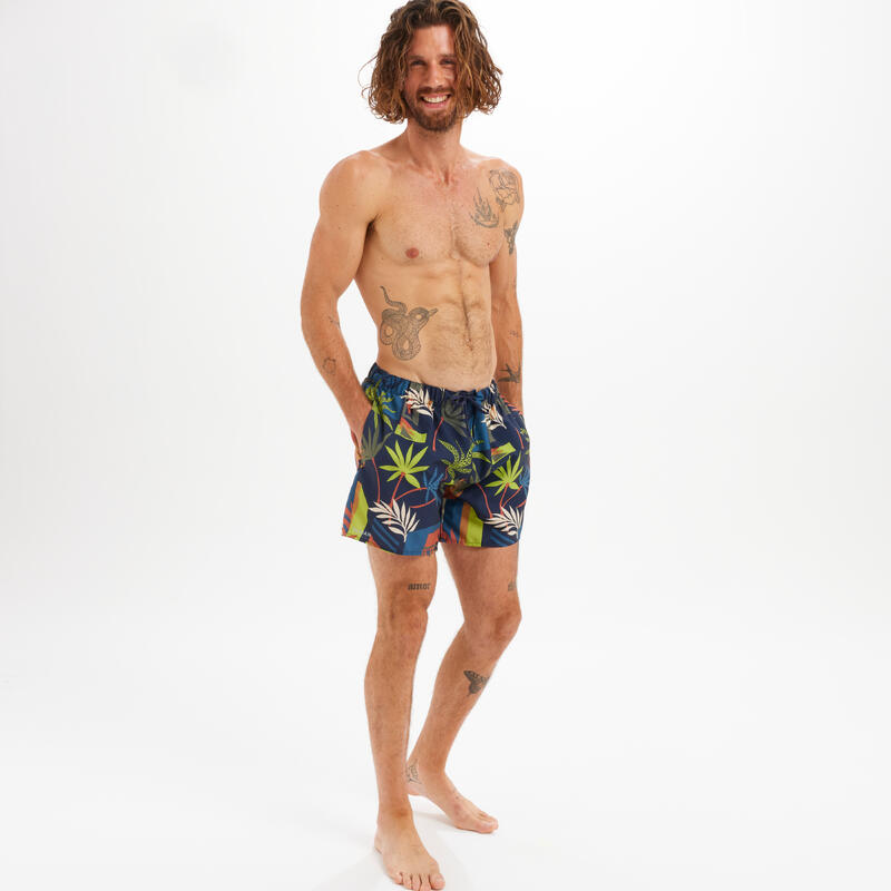 Boardshort voor heren 15" 100 evasion blauw