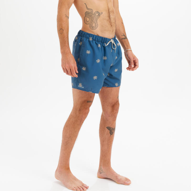 Surfboardshort voor heren 100 cycas blauw 15"