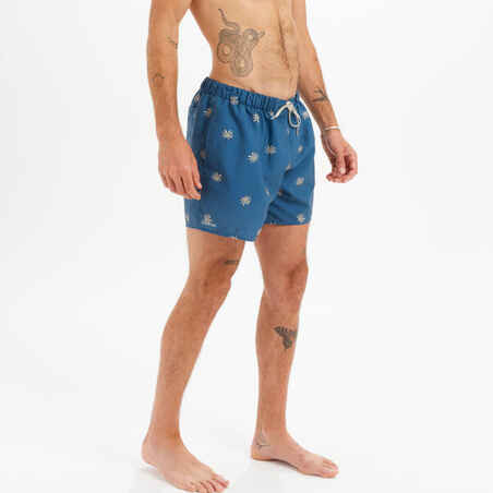 Men's swim shorts 15" - 100 cycas blue