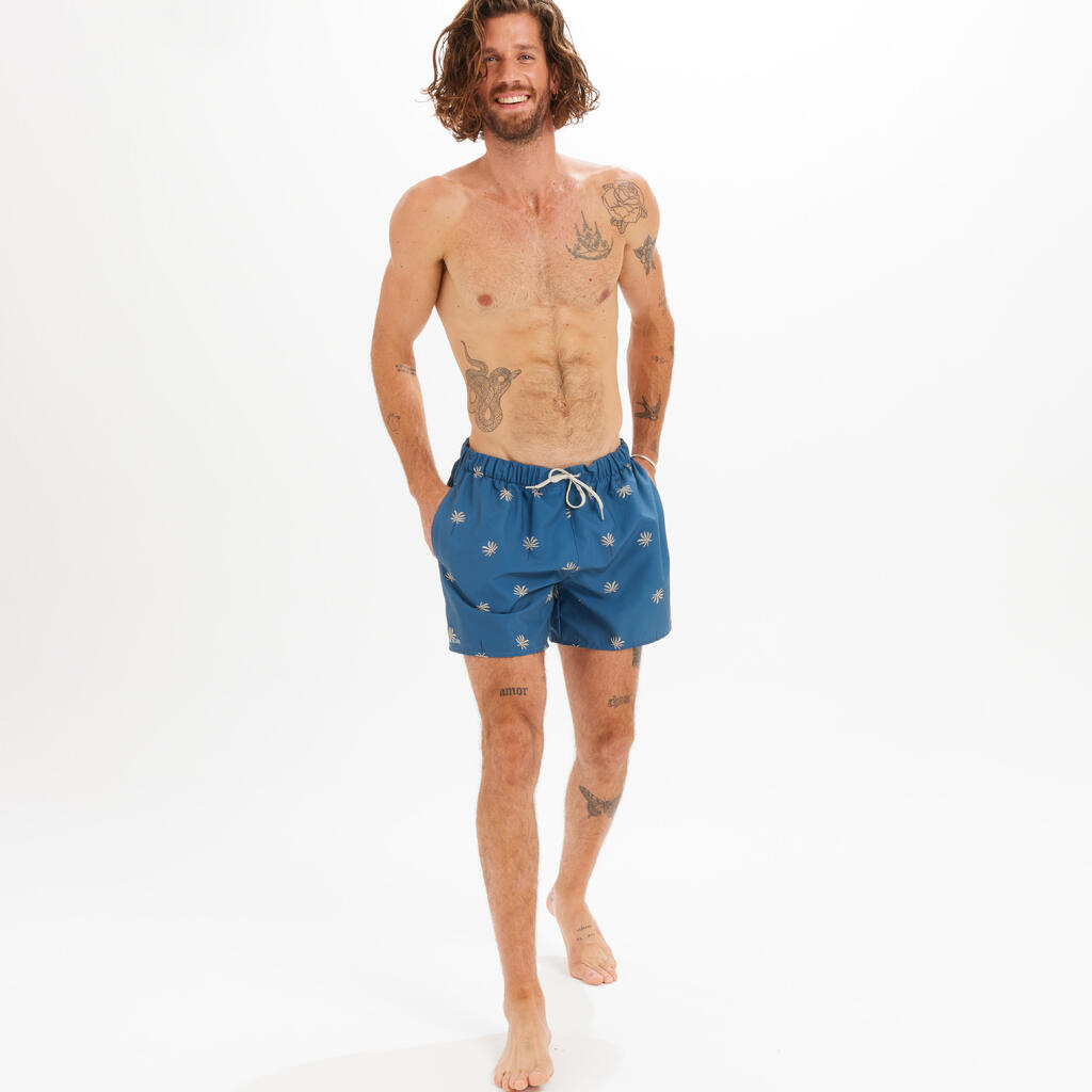 Ανδρικό σορτς μαγιό Surf 100 38 cm - Μπλε ριγέ