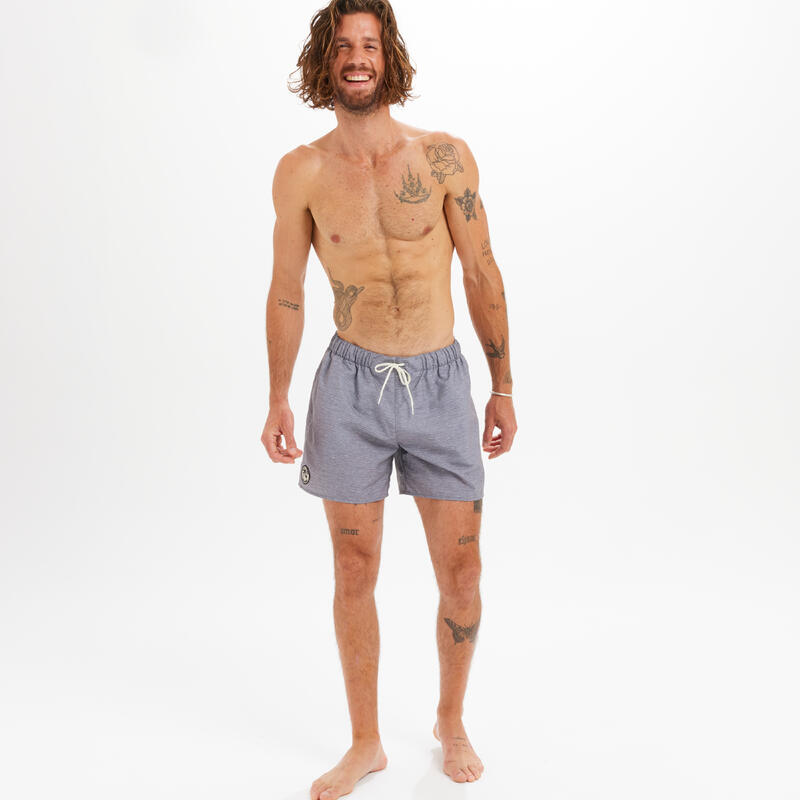 Short de bain 15" homme - 100 heather gris